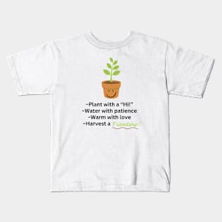 Friendship Garden Support Shirt - Be a Happy Plant! Kids T-Shirt